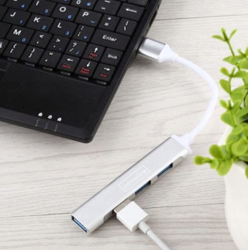 HUB USB-C 4x USB 3.0 ROZGAŁĘŹNIK REPLIKATOR PORTÓW - zdjęcie 2