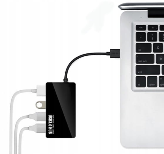 HUB 4w1 ROZGAŁĘŹNIK ROZDZIELACZ PORTÓW 4x USB 3.0 - zdjęcie 3