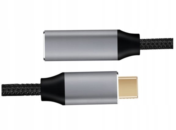 KABEL Przewód Przedłużacz USB-C Żeński Thunderbolt 3.0/4.0 4K 60 Hz 10GB 100W 1M - zdjęcie 3