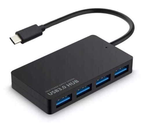 HUB USB-C 4x USB 3.0 ROZGAŁĘŹNIK REPLIKATOR PORTÓW - zdjęcie 1