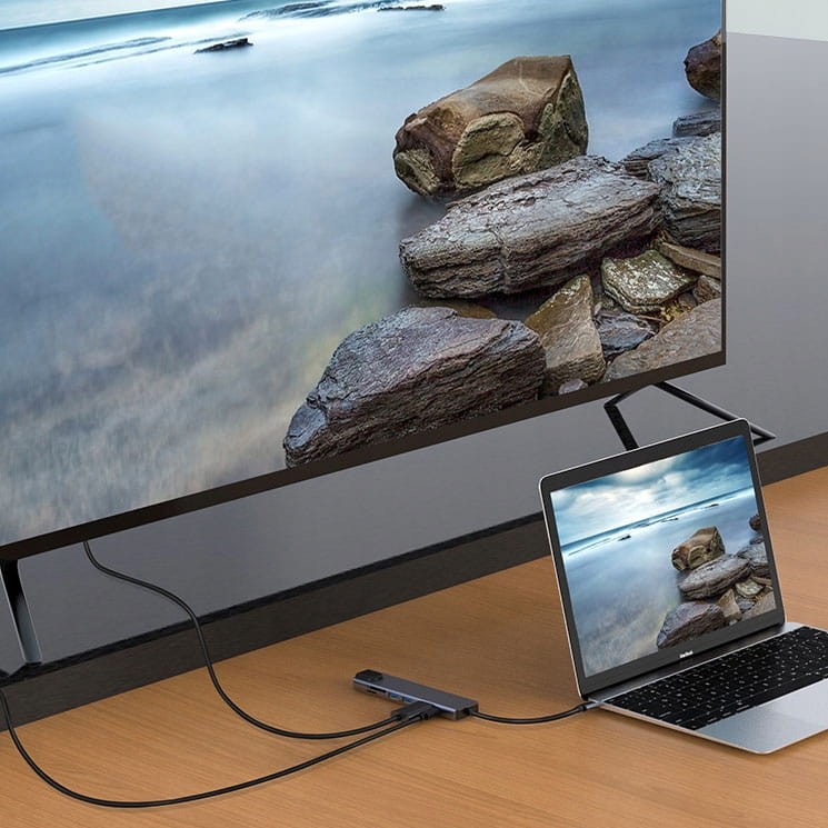 ADAPTER HUB 8w1 USB-C DisplayPort 8K 4K 144Hz RJ45 SD Zenwire BYL-2311 - zdjęcie 4