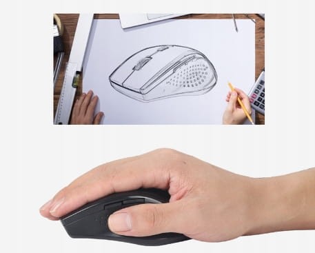 MYSZ Bezprzewodowa Myszka Optyczna Ergonomiczna do laptopa komputerowa biurowa Zenwire - zdjęcie 2