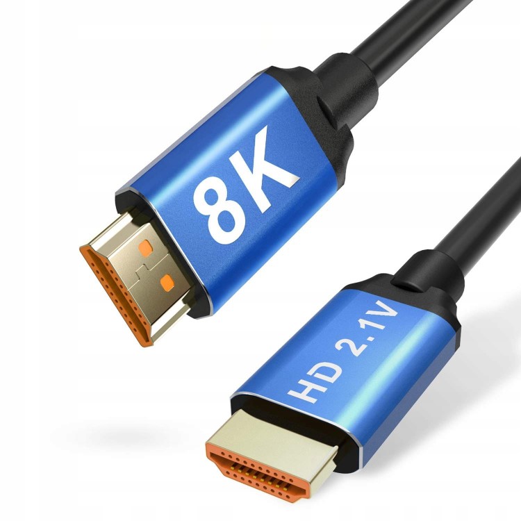 Kabel HDMI 2.1 Przewód 4K 144 Hz 8K 60Hz HDR 2m - zdjęcie 1