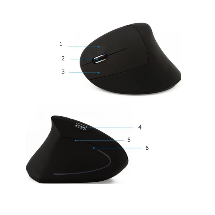 YSZ Pionowa Wertykalna Myszka Bezprzewodowa Ergonomiczna Zenwire X7 - zdjęcie 8