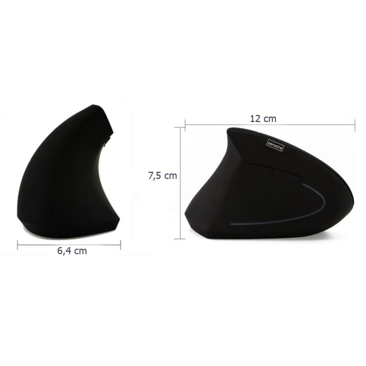 YSZ Pionowa Wertykalna Myszka Bezprzewodowa Ergonomiczna Zenwire X7 - zdjęcie 9