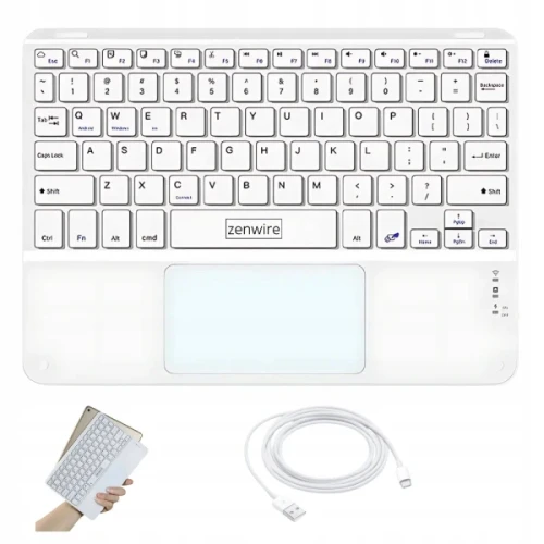 Klawiatura Bezprzewodowa Bluetooth z Touchpadem SLIM do Telefonu Tabletu iPad Zenwire WLK-619 - zdjęcie 1