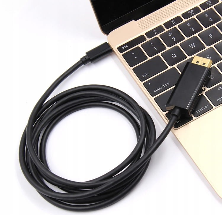 KABEL ADAPTER MHL USB-C DisplayPort 4K 60 HZ 1,8M Thunderbolt 3.0 zenwire - zdjęcie 4