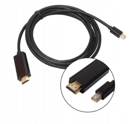 KABEL ADAPTER MINI DisplayPort HDMI 4K THUNDERBOLT 180cm zenwire - zdjęcie 3