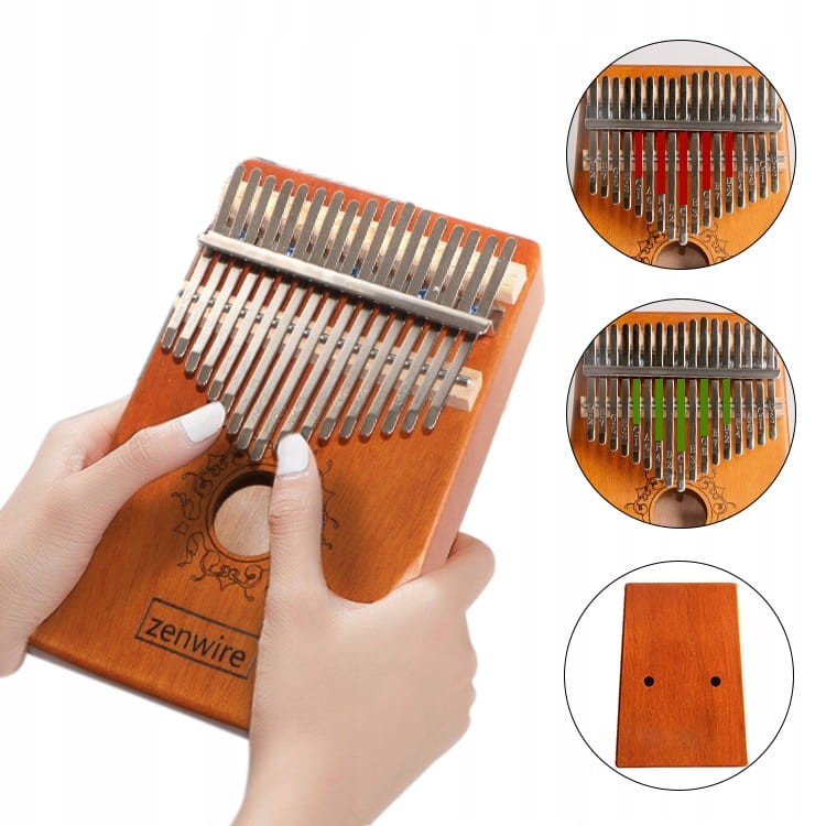 kalimba klawiszowa drewniana brązowa - zdjęcie 2