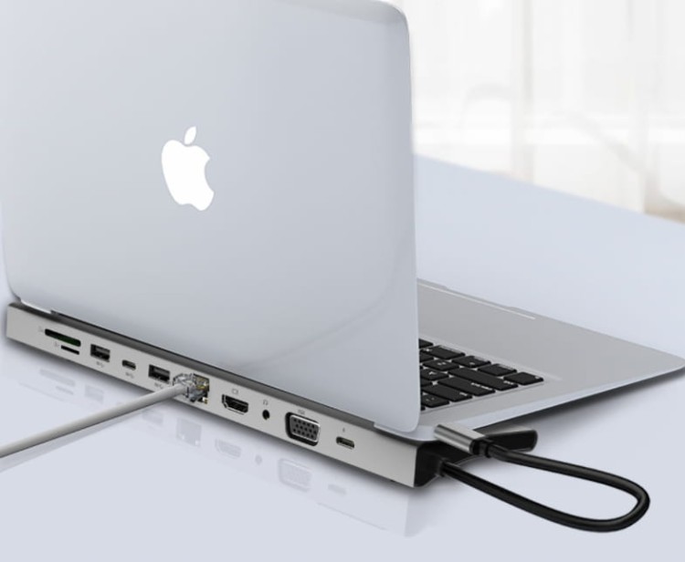 STACJA DOKUJĄCA HUB USB-C 11w1 VGA RJ45 HDMI 4K do Macbook M1 M2 M3 Zenwire BYL-2017 - zdjęcie 3